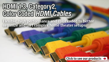 HDMI 1.3, Category 2, Color Coded HDMI Cables