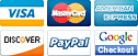 Credit Card - Visa, Master, American Express, Discover